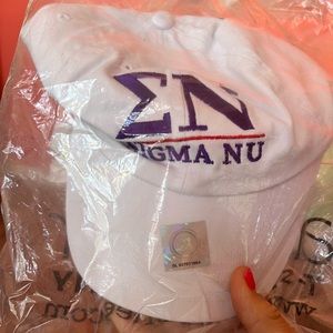 New in package Sigma Nu fraternity cotton hat cap adjustable
